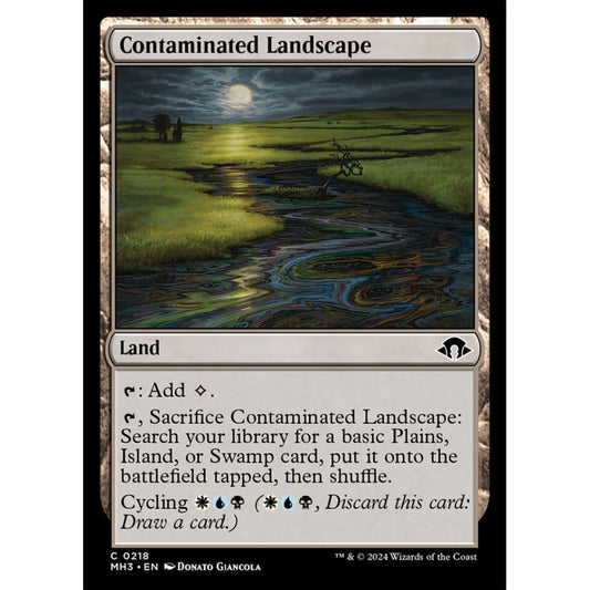 Contaminated Landscape, 218, common, Magic: The Gathering, Modern Horizons 3