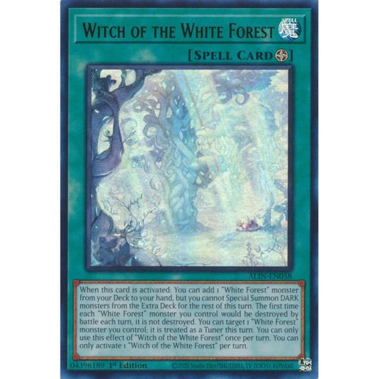 Witch of the White Forest ALIN-EN058 QCR Quarter Century Secret Rare Yu-Gi-Oh Alliance Insight in Art