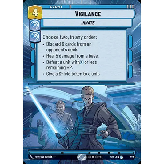 Vigilance, 323, L, Star Wars Unlimited, Sparks Of Rebellion