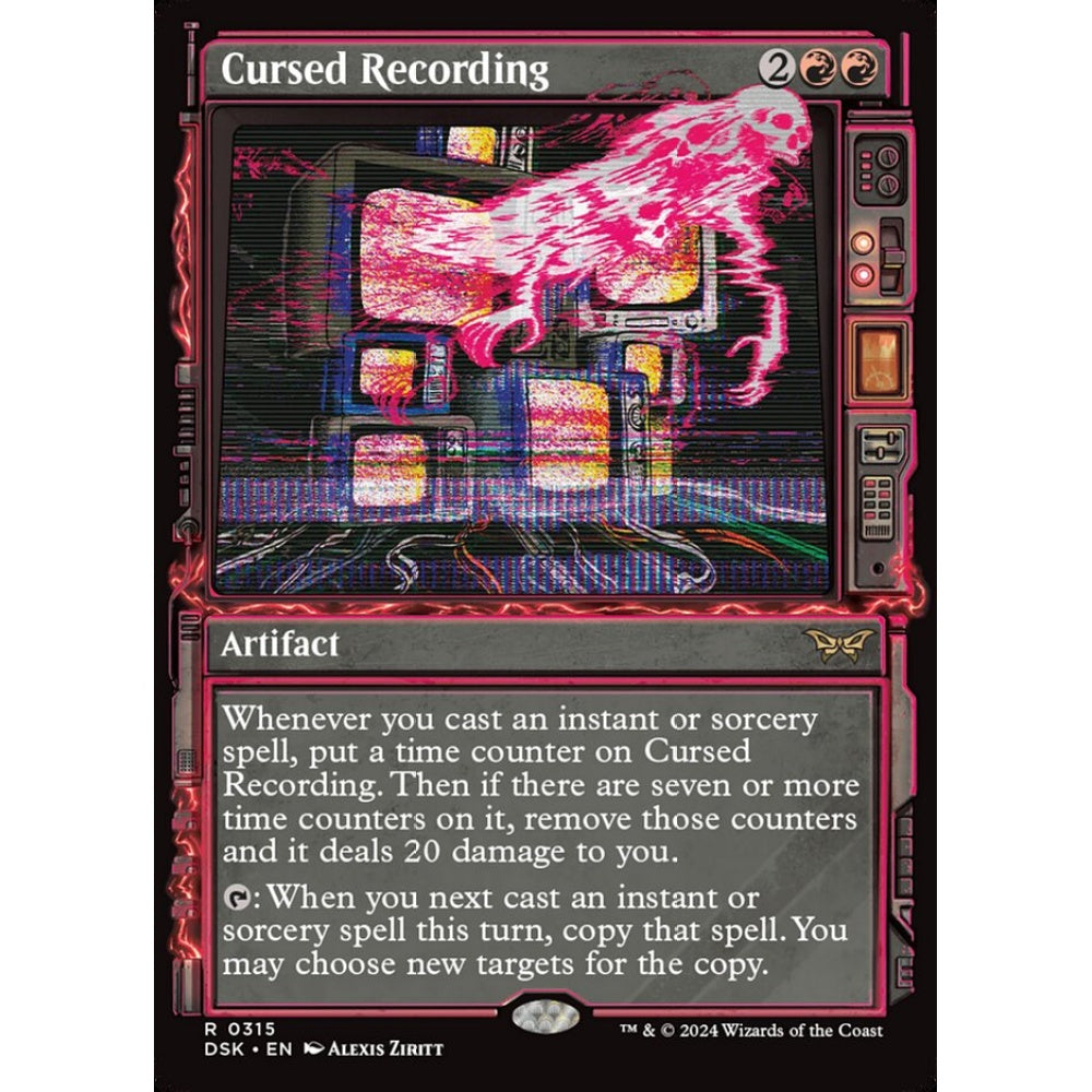 Cursed Recording, 315, rare, Magic: The Gathering, Duskmourn: House of Horror