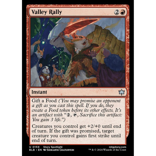 Valley Rally, 159, uncommon, Magic: The Gathering, Bloomburrow