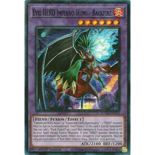 Evil HERO Inferno Wing - Backfire SUDA-EN032 Super Yu-Gi-Oh Supreme Darkness