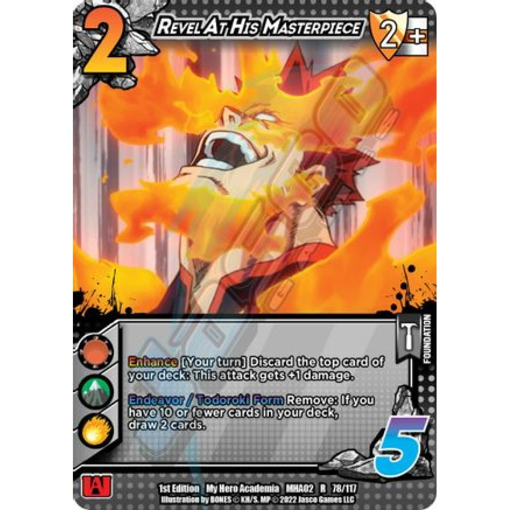 Revel At His Masterpiece, 78/117, R, UniVersus, MHA02 Crimson Rampage