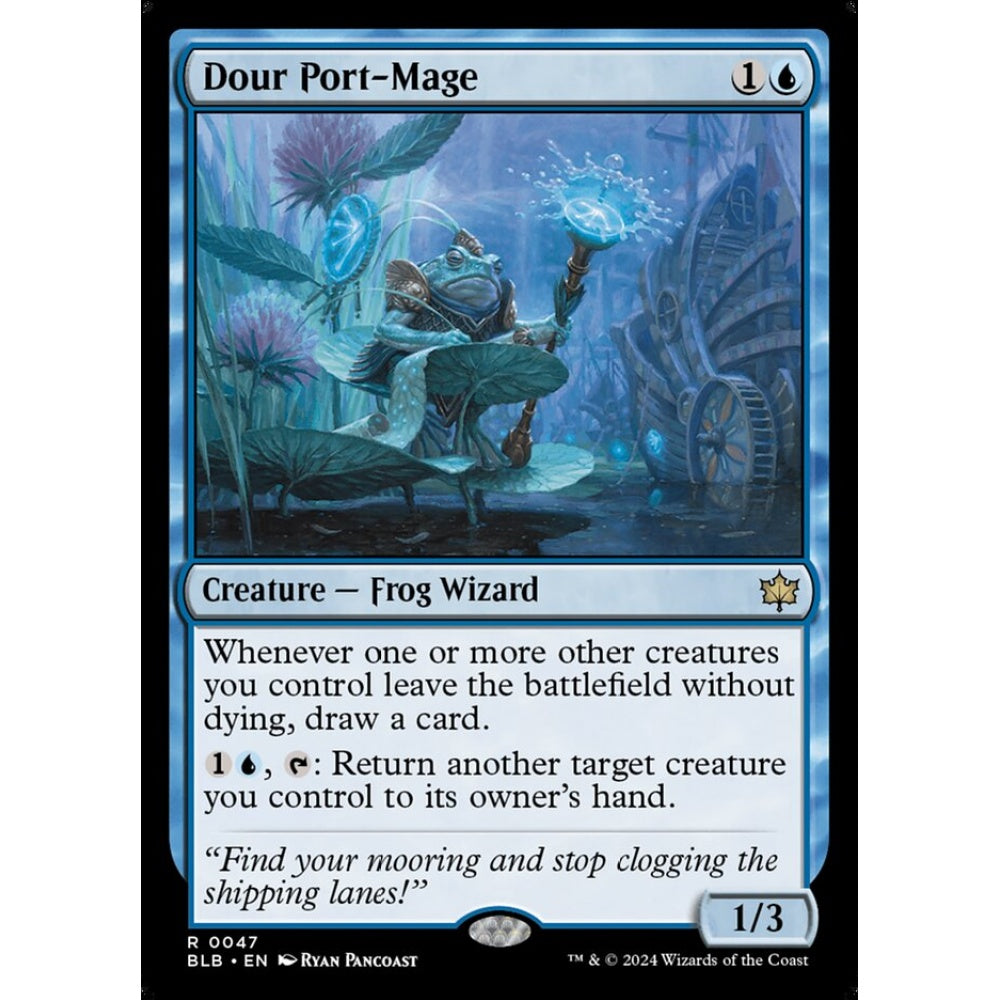 Dour Port-Mage, 47, rare, Magic: The Gathering, Bloomburrow