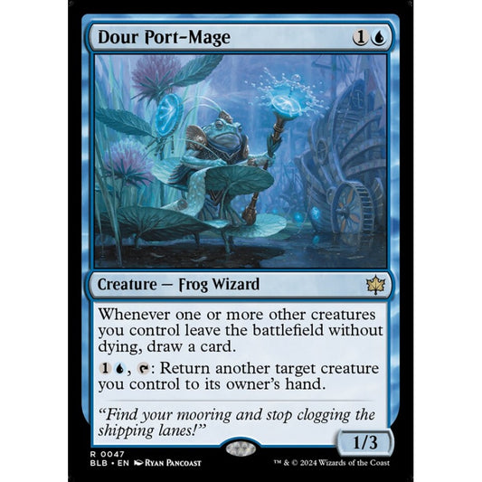 Dour Port-Mage, 47, rare, Magic: The Gathering, Bloomburrow