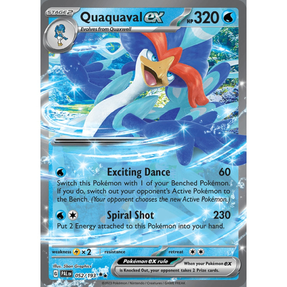 Quaquaval ex Double Rare 052/193 Pokemon Card Game Paldea Evolved