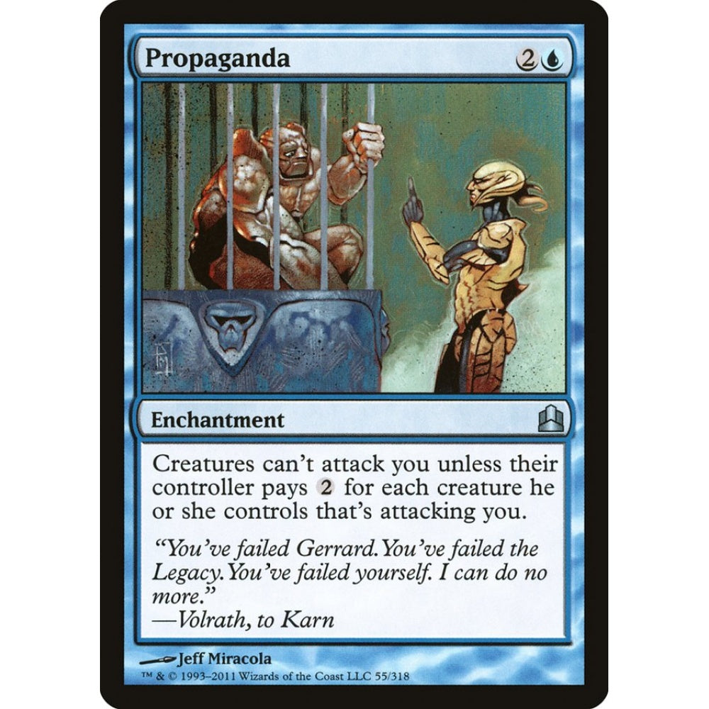 Propaganda uncommon 55 Magic the Gathering Commander 2011