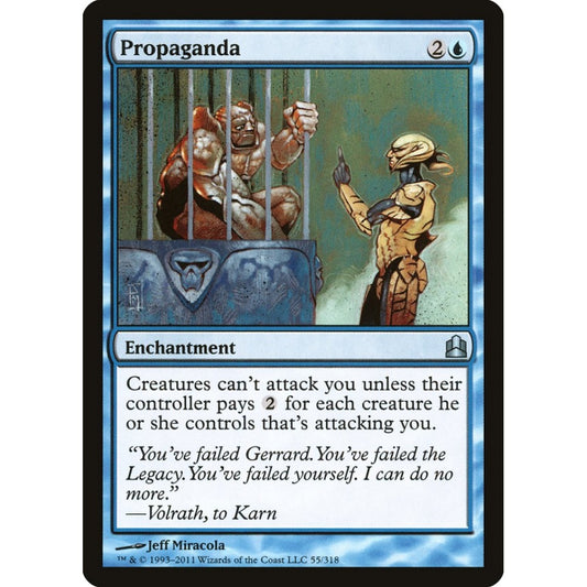 Propaganda uncommon 55 Magic the Gathering Commander 2011