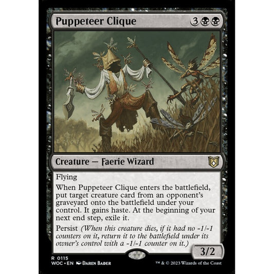 Puppeteer Clique, rare, 115, Magic the Gathering, Wilds of Eldraine Commander