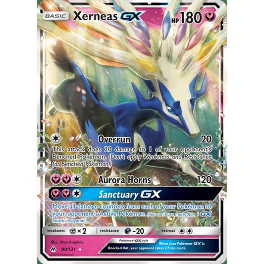 Xerneas-GX Double Rare 90/131 Pokemon Card Game Forbidden Light