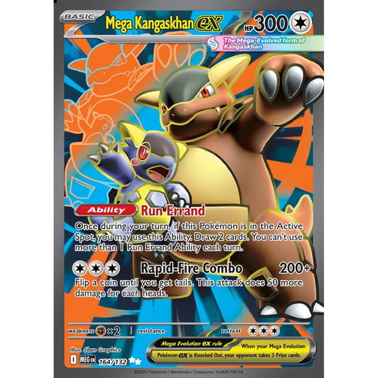Mega Kangaskhan ex Ultra Rare 164/132 Pokemon Card Game Mega Evolution