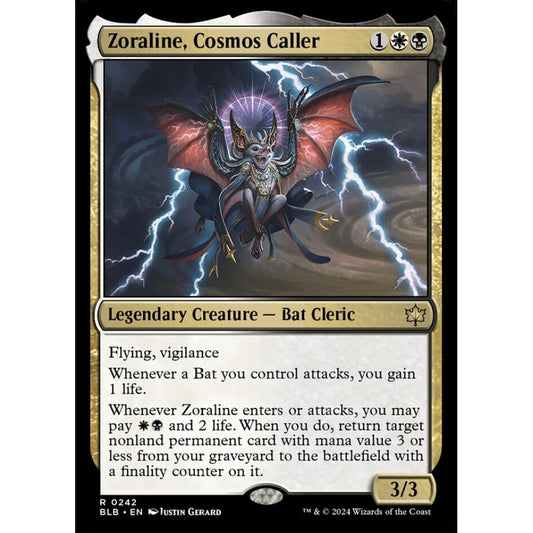 Zoraline, Cosmos Caller, 242, rare, Magic: The Gathering, Bloomburrow
