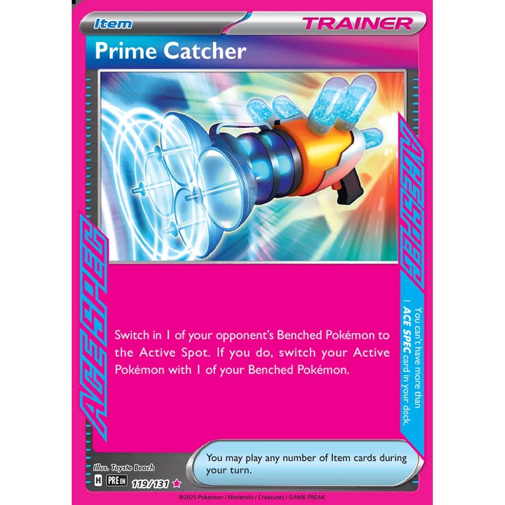 Prime Catcher ACE SPEC Rare 119/131 Pokemon Card Game Prismatic Evolutions