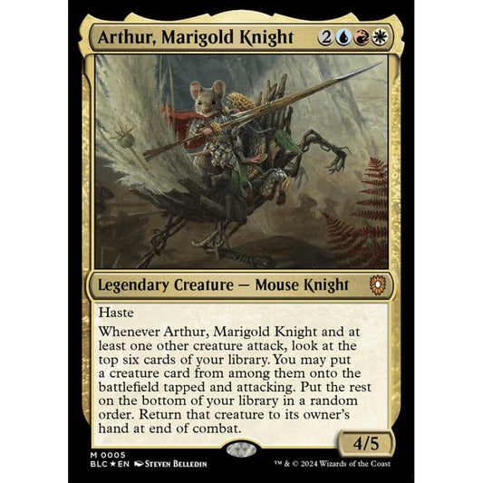 Arthur, Marigold Knight, 5, mythic, Magic: The Gathering, Bloomburrow