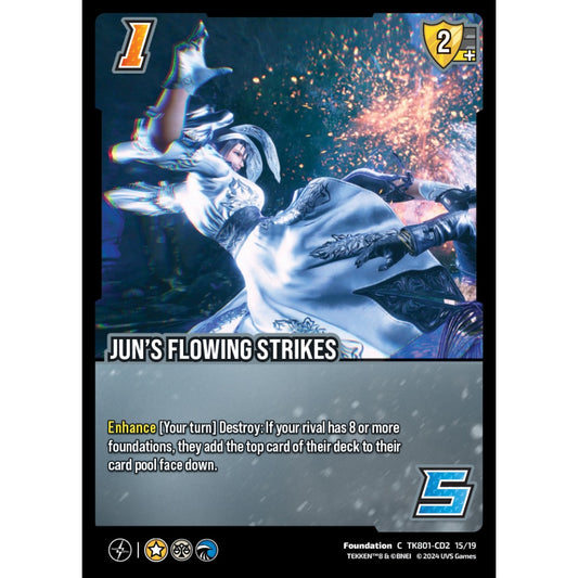 Jun’s Flowing Strikes, 15/19, TK801-CD2, Universus, TEKKEN 8 Clash Decks, Foundation, C