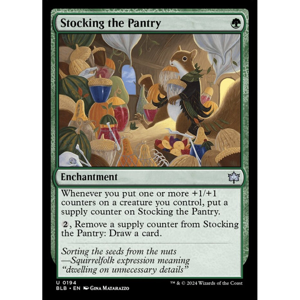 Stocking the Pantry, 194, uncommon, Magic: The Gathering, Bloomburrow