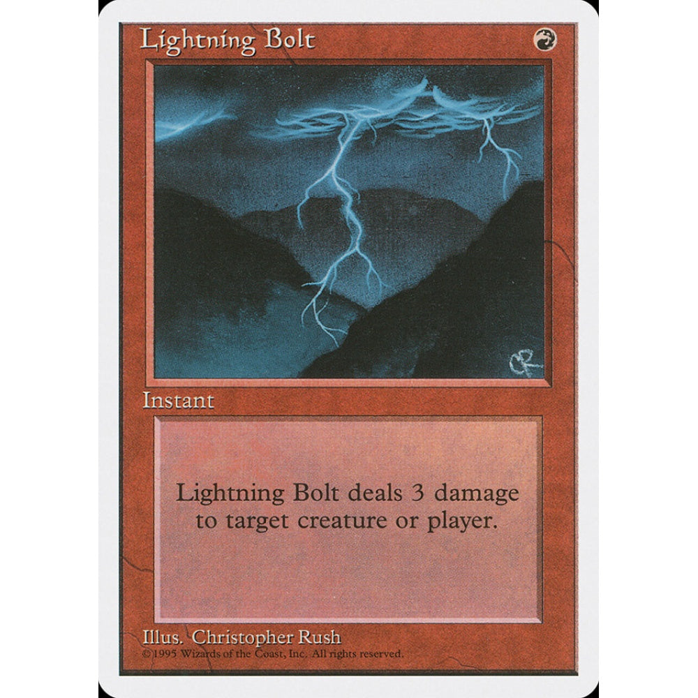 Lightning Bolt common 208 Magic the Gathering Fourth Edition