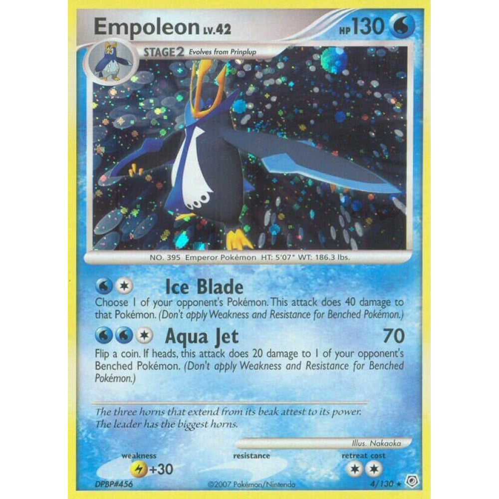 Empoleon Rare Holo 4/130 Pokemon Card Game Diamond & Pearl