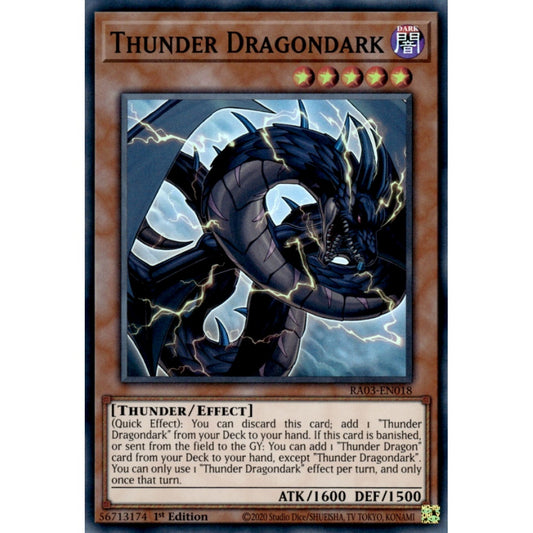 Thunder Dragondark RA03-EN018 Super Super Rare Yu-Gi-Oh Quarter Century Bonanza in Art