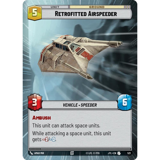 Retrofitted Airspeeder, U, JTL 521) Hyperspace, Star Wars Unlimited