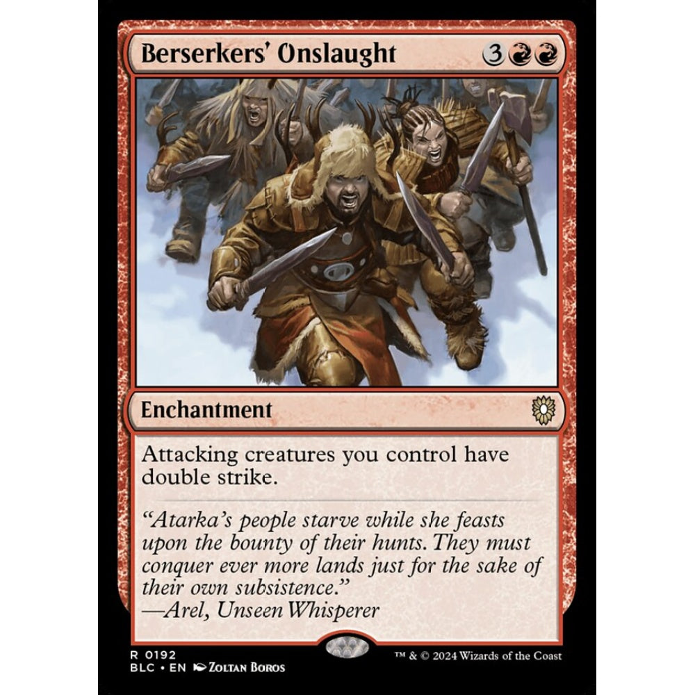 Berserkers' Onslaught, 192, rare, Magic: The Gathering, Bloomburrow