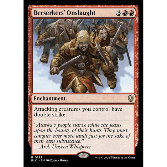Berserkers' Onslaught, 192, rare, Magic: The Gathering, Bloomburrow
