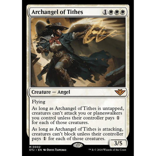 Archangel of Tithes, 2, mythic, Magic: The Gathering, Outlaws of Thunder Junction
