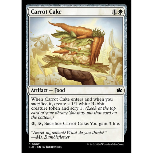 Carrot Cake, 7, common, Magic: The Gathering, Bloomburrow