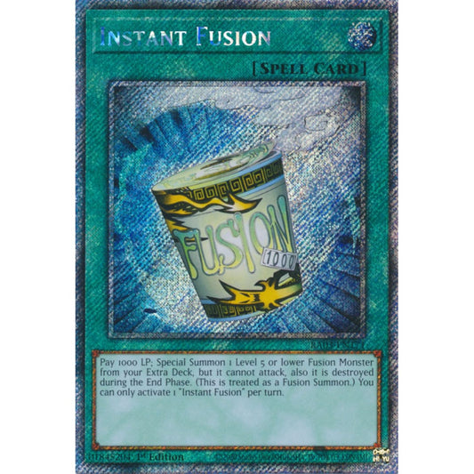 Instant Fusion RA03-EN171 Platinum Platinum Secret Rare Yu-Gi-Oh Quarter Century Bonanza in Art