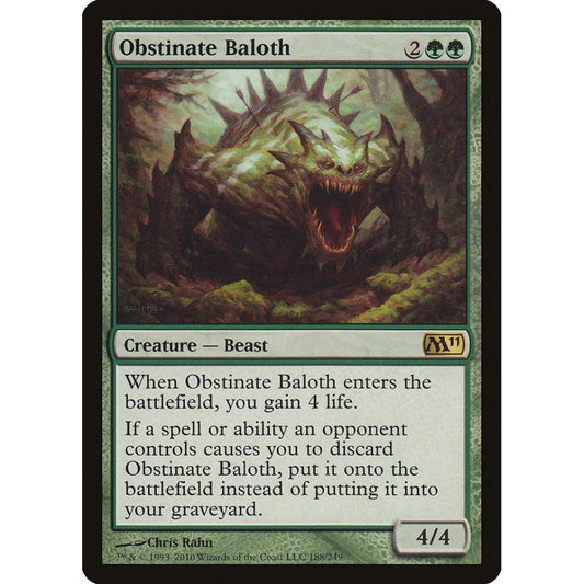 Obstinate Baloth rare 188 Magic the Gathering Magic 2011