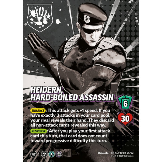 Heidern, Hard-Boiled Assassin 25/22 KF02 Universus The King of Fighters XV: Challenger Series: Team Rival Character CH-ALT