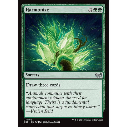 Harmonize, 182, uncommon, Magic: The Gathering, Duskmourn: House of Horror