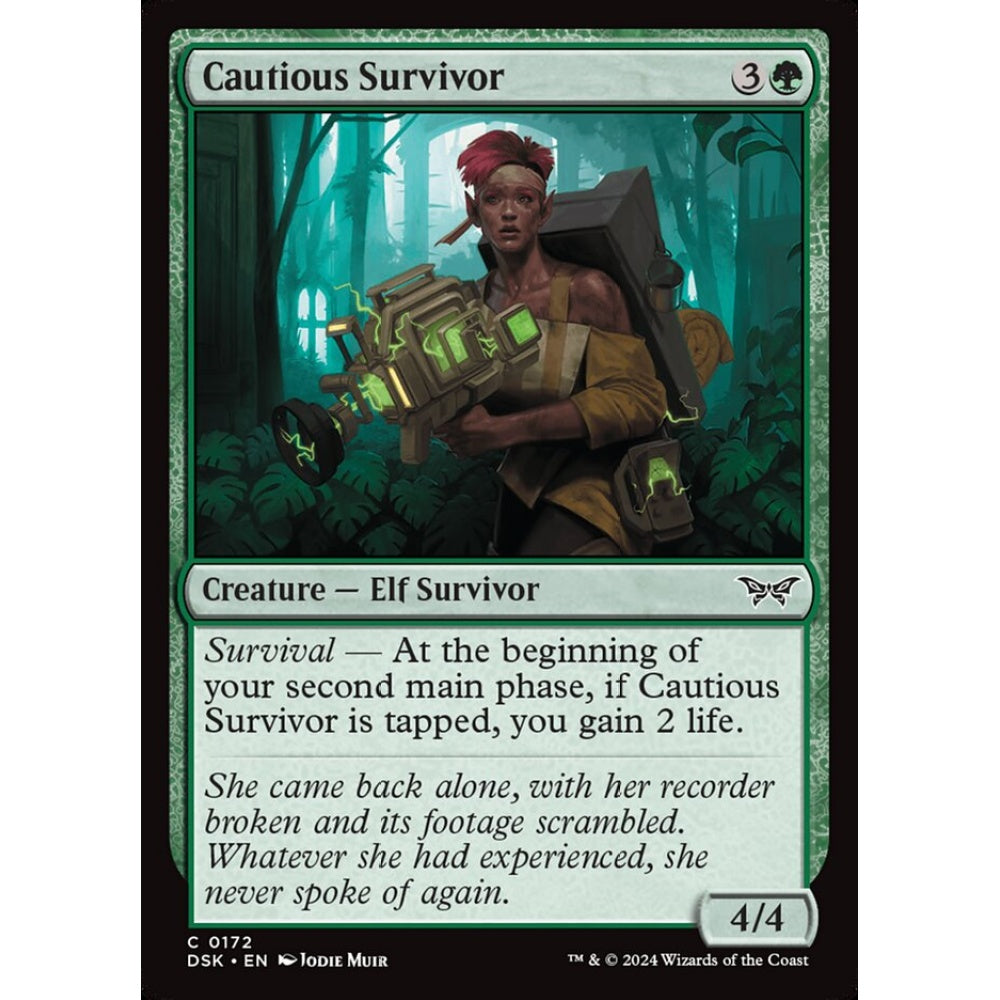 Cautious Survivor, 172, common, Magic: The Gathering, Duskmourn: House of Horror