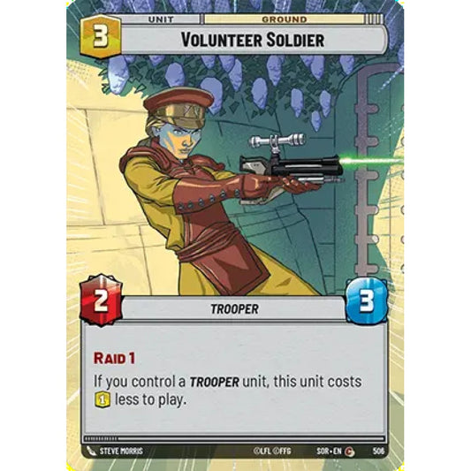 Volunteer Soldier, 506, C, Star Wars Unlimited, Sparks Of Rebellion