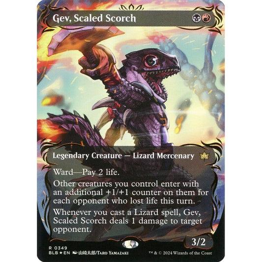 Gev, Scaled Scorch, 349, rare, Magic: The Gathering, Bloomburrow