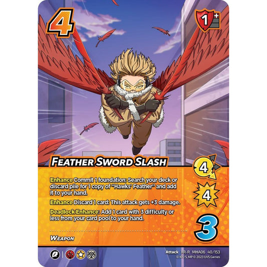 Feather Sword Slash, 40/153, MHA06, Universus, MHA06 Jet Burn, nan