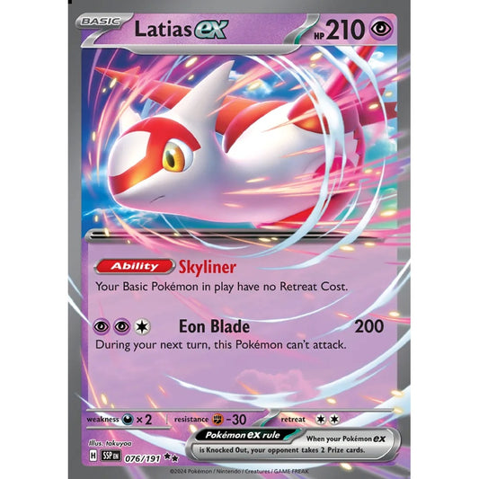 Latias ex Double Rare 076/191 Pokemon Card Game Surging Sparks