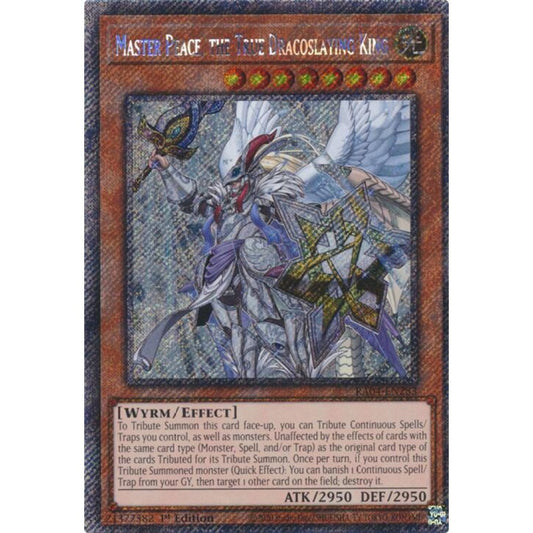 Master Peace, the True Dracoslaying King (Platinum Secret Rare) RA04-EN283 Platinum Rare Yu-Gi-Oh Quarter Century Stampede