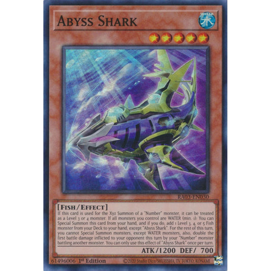 Abyss Shark RA03-EN030 Super Super Rare Yu-Gi-Oh Quarter Century Bonanza in Art