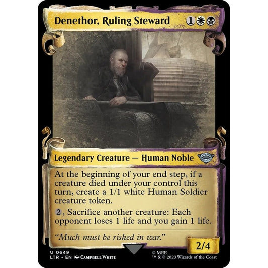 Denethor, Ruling Steward, uncommon, 649, Magic the Gathering, The Lord of the Rings: Tales of Middle-earth