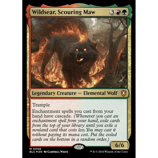 Wildsear, Scouring Maw, 8, mythic, Magic: The Gathering, Bloomburrow