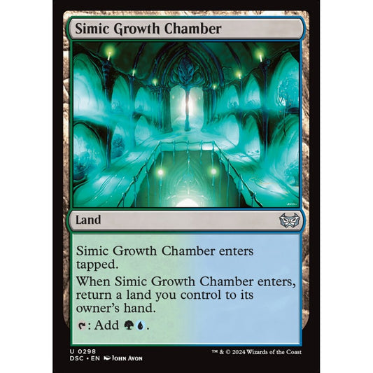 Simic Growth Chamber, 298, uncommon, Magic: The Gathering, Duskmourn: House of Horror