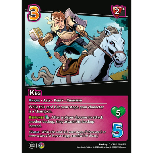 Keg, 169/211, CR02, Universus, Critical Role: Heroes Of Exandria, Backup, C