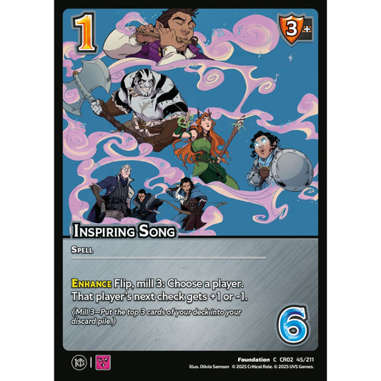 Inspiring Song, 45/211, CR02, Universus, Critical Role: Heroes Of Exandria, Foundation, C