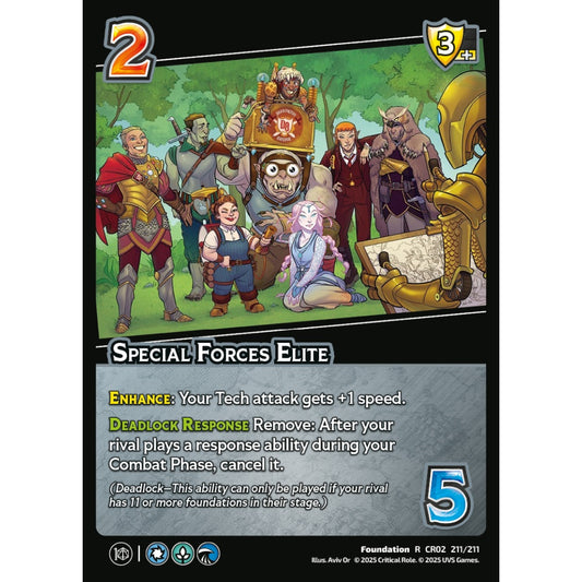 Special Forces Elite, 211/211, CR02, Universus, Critical Role: Heroes Of Exandria, Foundation, R