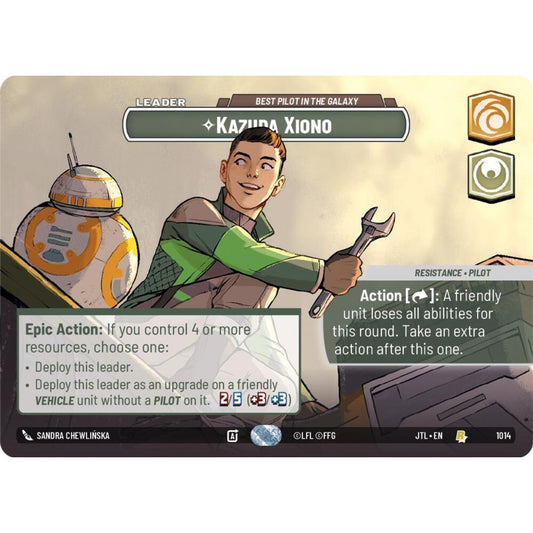 Kazuda Xiono, R, JTL 1014) Showcase, Star Wars Unlimited