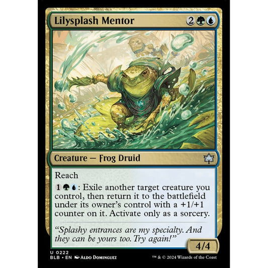 Lilysplash Mentor, 222, uncommon, Magic: The Gathering, Bloomburrow