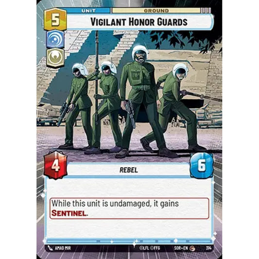 Vigilant Honor Guards, 314, C, Star Wars Unlimited, Sparks Of Rebellion