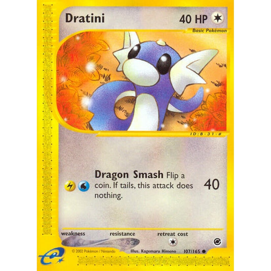 Dratini Common 107/165 Pokemon Card Game Expedition Base Set