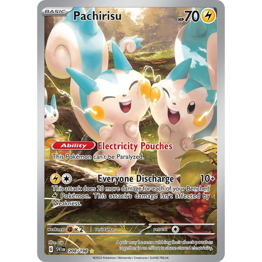 Pachirisu Illustration Rare 208/198 Pokemon Card Game Scarlet & Violet